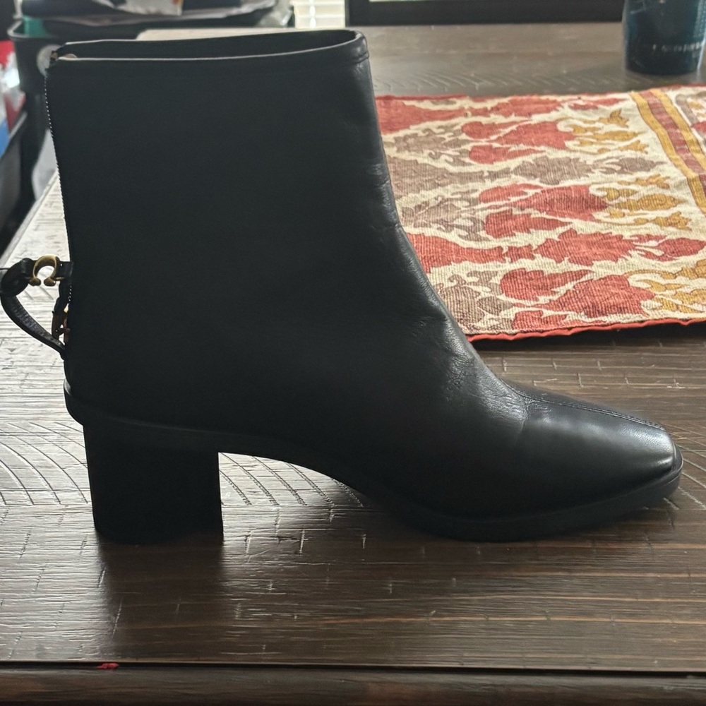 Coach Black Leather Ankle Booties - Picture 6 of 6